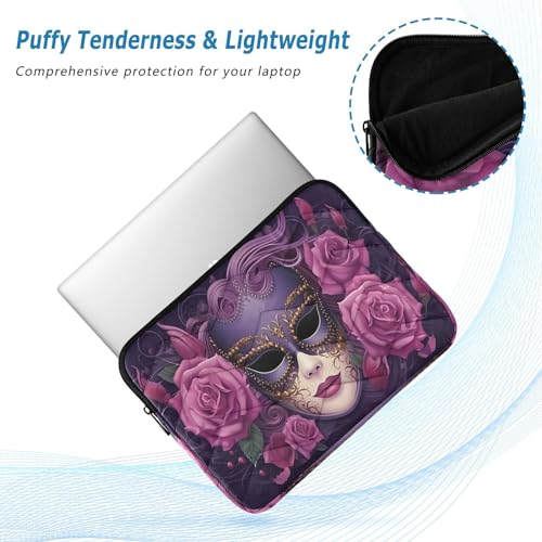 Funda para portátil 13-14 pulgadas con diseño floral Carnaval Mardi miniatura 5