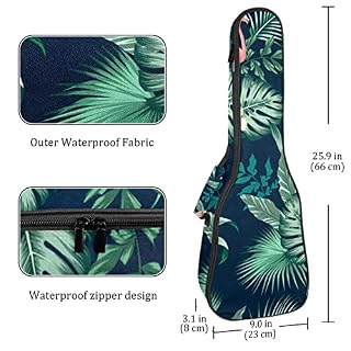 Housse de transport pour ukulélé à motif flamant rose tropical et feuille de palmier pour concert soprano, sac à dos à… - Les Beatles, Paul McCartney, John Lennon, RIngo Starr, George Harrison Housse de transport pour ukulélé à motif flamant rose tropical et feuille de palmier pour concert soprano, sac à dos à… – Image 4