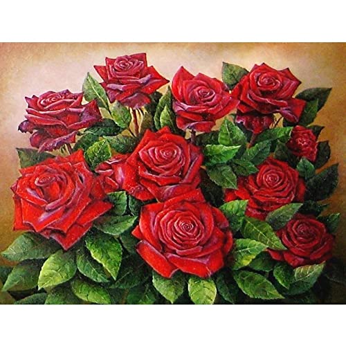 Peinture diamant rose rouge 40x100cm pour un salon moderne et élégant