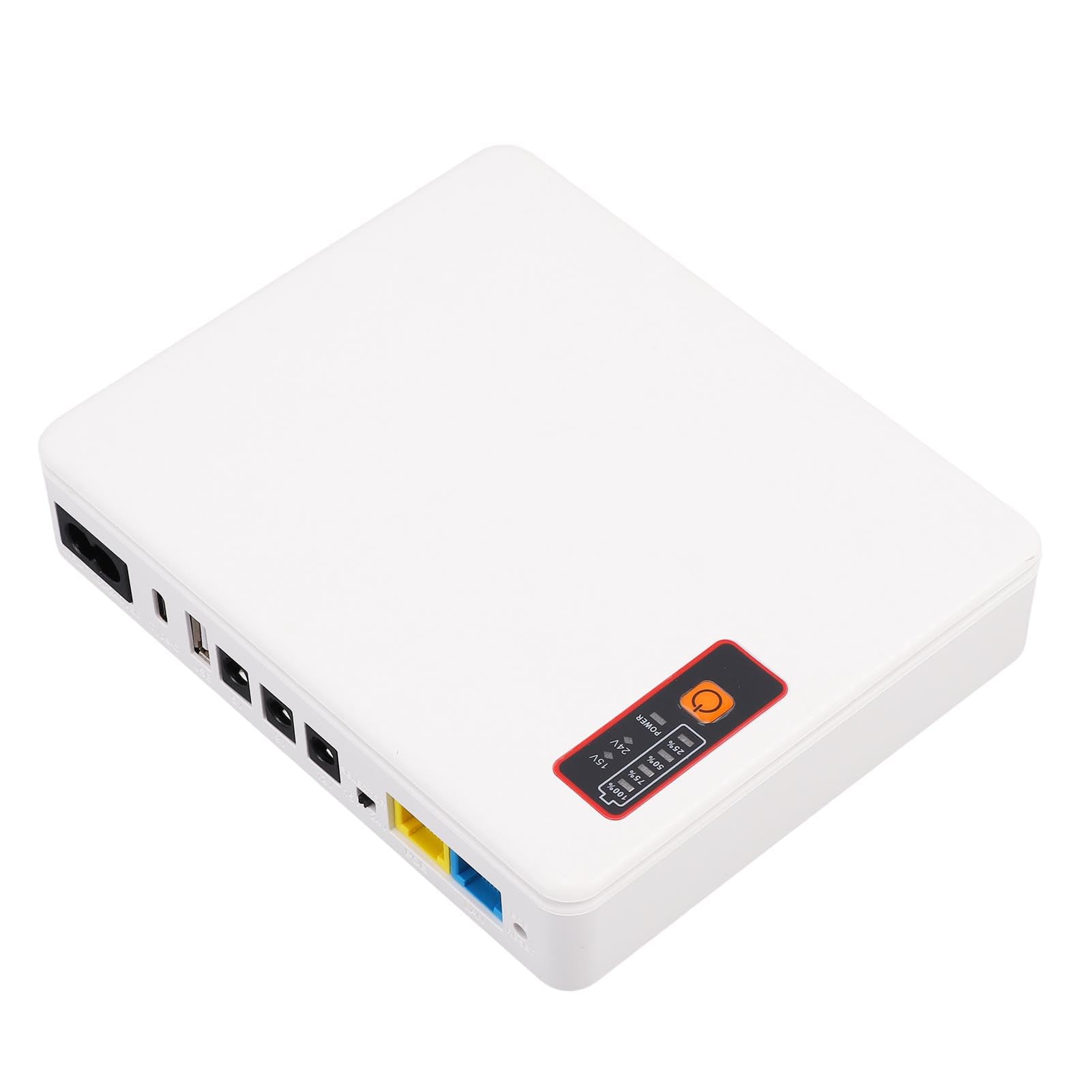 Chrees Mini Alimentation de Secours Portative DC UPS 20800mAh pour Caméra Modem Routeur USB Type C (Prise UE)