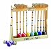 Amish-Crafted Deluxe 8-Player Croquet Game Set, Maple Hardwood