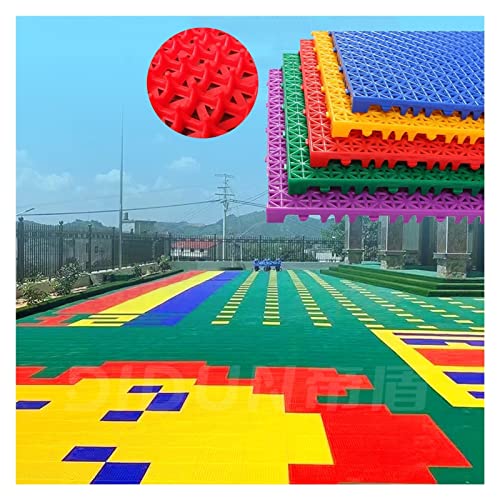 Tappetino Impiombante In PP Piastrelle per Pavimenti Quadrate Ad Incastro 25x25x1,3cm Piastrelle per Pavimenti Tappetini Antiscivolo, Cortile Esterno JSSSM(Gray,16pcs)