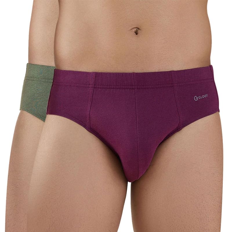 Image of GLOOT Men's Cotton Solid Briefs