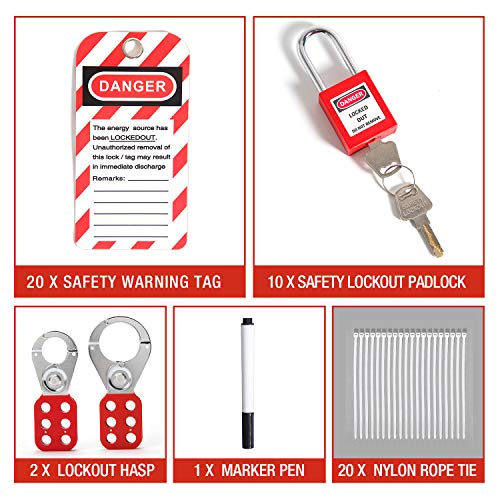 Kit de etiquetagem de bloqueio de estação de bloqueio de grupo coberto kit de identificação Loto cad