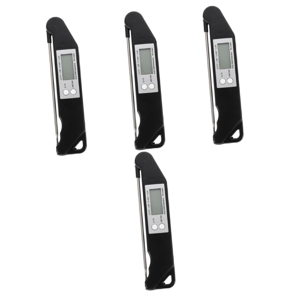 Alipis 4pezzi Termometro Per e Alimenti Probe e Display Lcd Per Barbecue e Grigliate Inossidabile e Misurazione Secondi