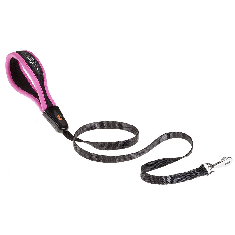 Ferplast ERGOFLUO G Ergonomic Dog Lead - Secure Grip with Soft Padding - Anti-Abrasion - Extra-Resistant Finished Seams - Italian Design - 120 x 2 cm, Pink