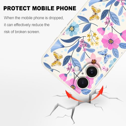 Coque iPhone 16 6,1" silicone fleur blanche style printanier chic