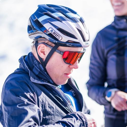 ABUS Rennradhelm StormChaser - Leichter und komfortabler Fahrradhelm für professionellen Radsport für Damen und Herren - Gold/Türkis… – Ansicht 5