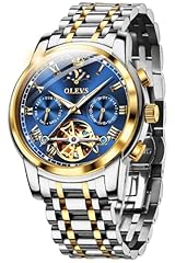 6617: Two tone strap & blue dial