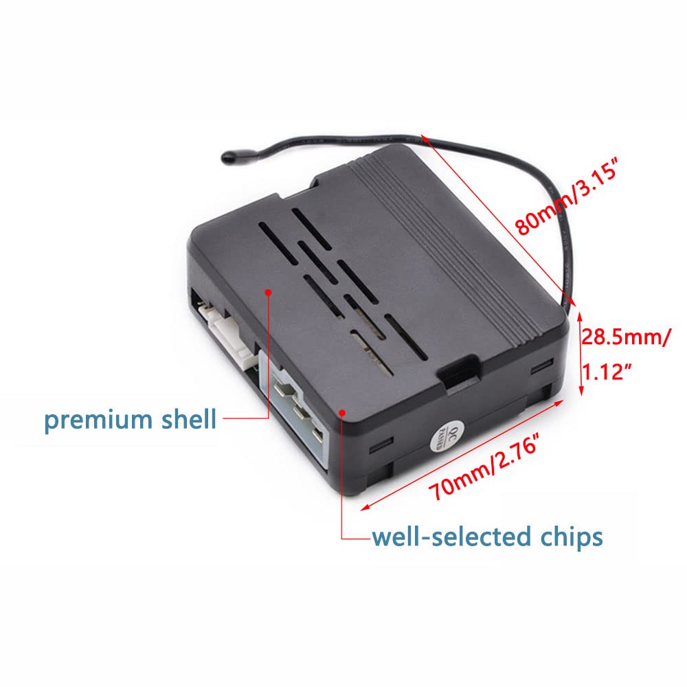 Baceyong Chiusura Centralizzata Auto Universale Kit Avviamento Remoto 12V | Sistema completo per auto 12V con 2 telecomandi, pulsante Start Stop e funzione apertura bagagliaio