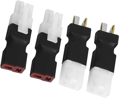 ShareGoo - 2 pares de adaptadores compatibles con Big Tamiya Style a T Plug hembra macho adaptador para RC FPV Drone Car Truck Lipo NiMH cargador de