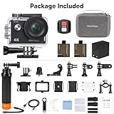 AKASO EK7000 Action Camera Floating Hand Grip Bundle - Includes 4K30FPS EK7000 Underwater Camera, Floating Hand Grip, 2 Batteries, Carrying Case, and Accessory Kits - Image 7