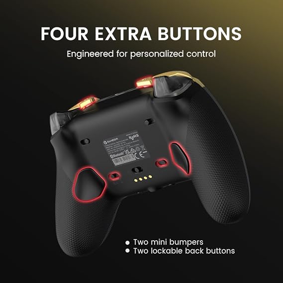 GameSir G7 Pro Wired Controller for Xbox Series X|S, Xbox One, Wireless Gamepad for PC&Android with TMR Sticks, Hall Effect Analog Triggers, 1000Hz Polling Rate, 3.5mm Audio Jack - Golden
