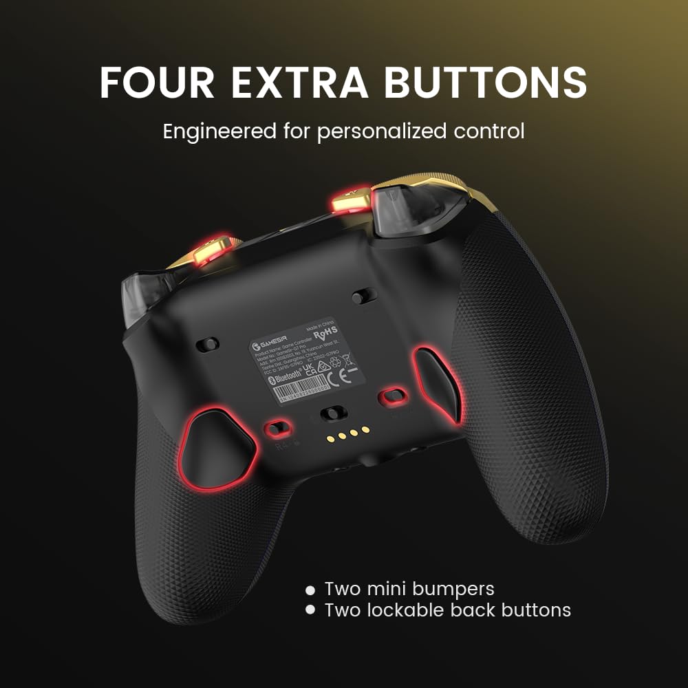 GameSir G7 Pro Wired Controller for Xbox Series X|S, Xbox One, Wireless Gamepad for PC&Android with TMR Sticks, Hall Effect Analog Triggers, 1000Hz Polling Rate, 3.5mm Audio Jack - Golden - Image 6