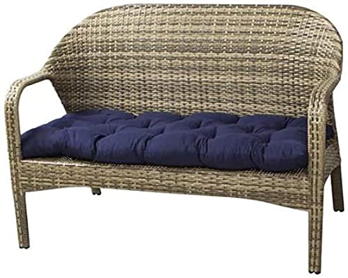 Cojín para banco de jardín rectangular columpio suave azul 120x50 2