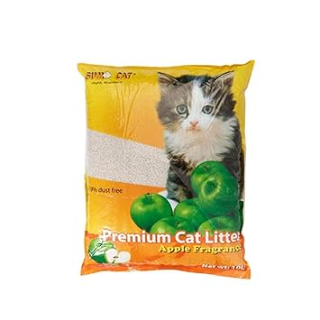 Sumo Brand: Premium Clumping Fruit Flavoured Fragrance Cat Litter (for Multiple Cats), (5L?2)-10L -Central fish Aquarium (Apple)