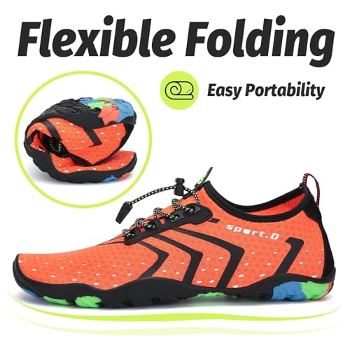 Image of SAGUARO Water Shoes for Women - Barefoot Quick-Dry Aqua Sock, Lightweight, Breathable for Swimming, Beach and Outdoor Activities Size 5.5-10.5