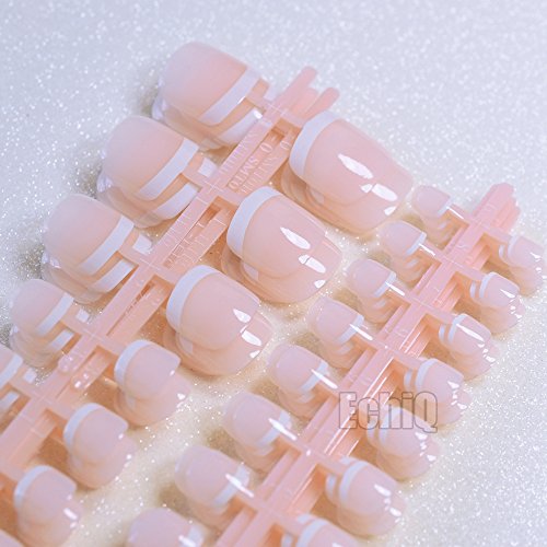 CoolNail Natural Beige White French Fake ToeNails For Foot Classic Nude Pre Designed Fashion Nail Tips False Toe Nails Wholesale 10 sets