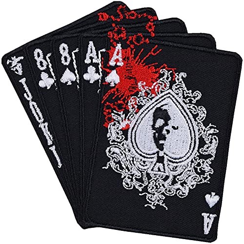 Toppa ricamata con carta da gioco a forma di diamante da stirare/cucire su poker T Shirt Bag Hat Badge