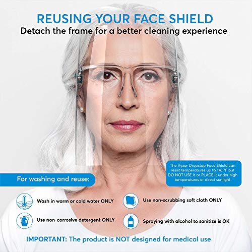Face Shield With Glasses Frame 200Pk - Safety Face Shield For Face Mask Shield - Anti Fog Face Shield Mask - Plastic Face Shield With Clear Face Shield - Face Sheild - Faceshield For Women & Men #TOP4