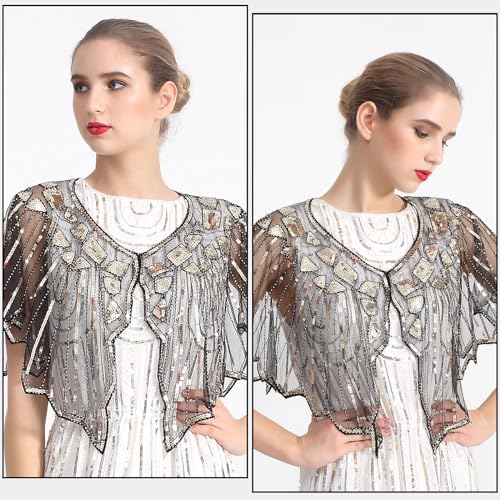 ELECLAND 10 Pieces 1920s Flapper Gatsby Accessories Set Fashion Roaring 20's Theme Set with Headband Headpiece for Women2