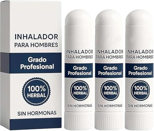 Men's Inhaler, Natural Nasal Inhaler Stick, Menstick Nasal Inhaler, Restores Energy and Vitality,Completely Confident (3 pcs)