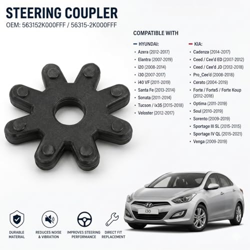 Twowinds - Lenksäulen Zahnrad Zwischenhebel Kupplung Koppler Clip 563152K000FFF Kompatibel mit Hyundai i30 i40 Sonata; Kia Venga Ceed Sorento Optima - Flexible Kupplung Lenksäulen (5 Stück)