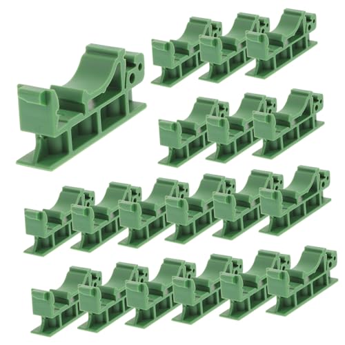 PLAFOPE 20pcs PCB Din Rail Mounting Bracket Mounting Clips Sturdy Nylon PCB Holder Bracket for DIY Electrical Kit