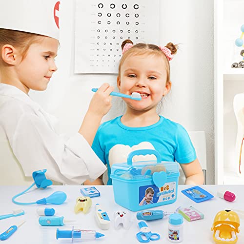 Jerryvon Doctor Kit For Kids Toddlers Boys Girls Toys,32 Pcs Dress Up Pretend Play Dentist Medical Kit Kids Doctor Playset With Stethoscope Costume Gifts Educactional Toys For 3 4 5 Year Old Boys Girl #TOP6