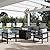 LayinSun Aluminum Furniture Set with Fire Pit Table, 4 Pieces Patio Sectional Conversation Chat Sofa Modern Seating Set