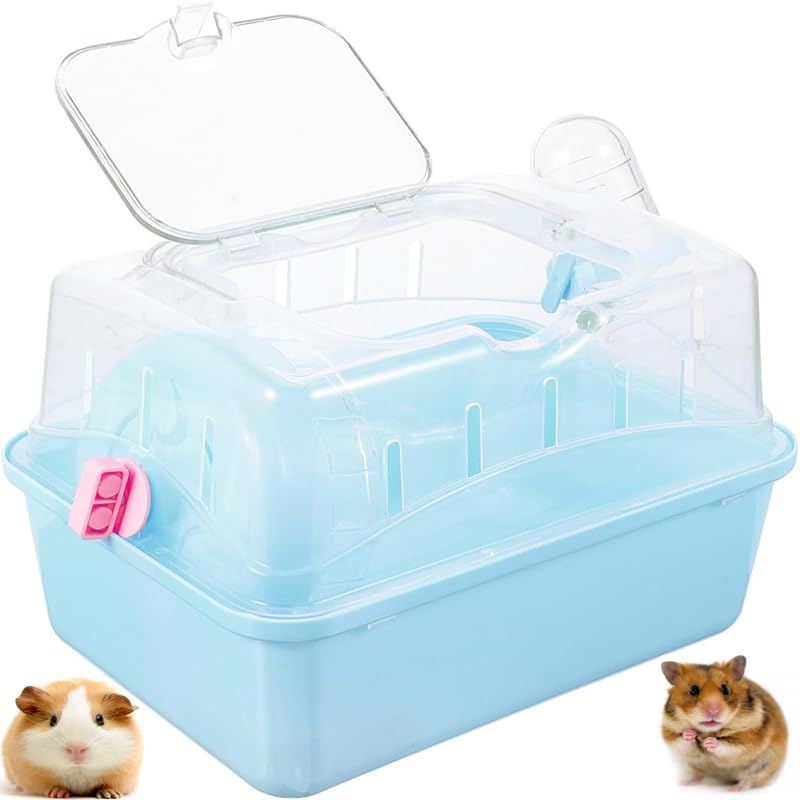 Cage hamster transparente Toddmomy anti-projection de litière pour rat