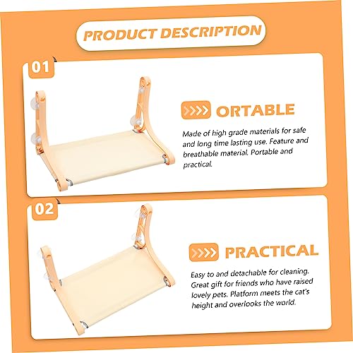 VANZACK Espreguiçadeira Para Gatos Cama Para Gatos Montada Na Janela Ventosa Prateleira De Descanso