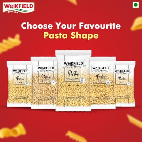 Image of Weikfield Macaroni Pasta| Healthy Pasta Made With 100% Durum Wheat Semolina | No Maida | Rich in Protein & Fibre | Non Sticky | 100% Vegetarian | 1Kg Pouch