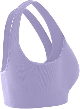 4 Pcs Sport Bra for Large Breasted Women High Support Full Coverage Wireless Bra Lift-Up Air Cooling Top for Running