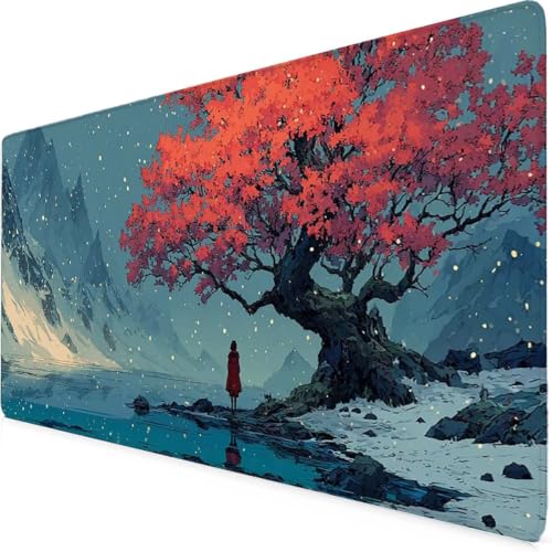Tapis de souris grand format paysage désert pour installer un bureau d'études