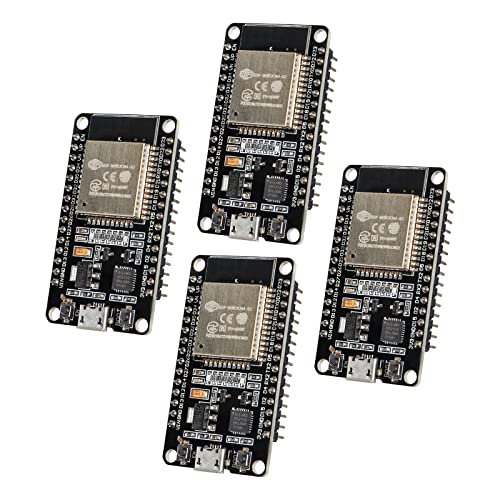 Microcontrôleur ESP32 ESP-32S Alinan avec puce intégrée CP2102, lot compact de 4 unités