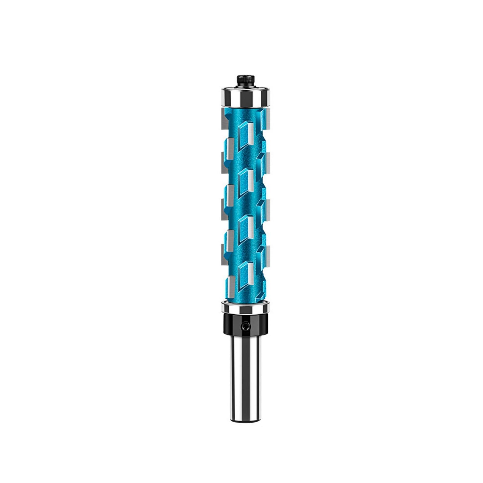 Interchangeable Carbides Spirals Trimming Bit with Double Bearing for Low Vibrations Wood Shaping and Milling Replaceable Head Spirals Trimming Routers Bit