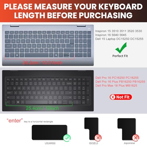 Keyboard Cover for Dell Inspiron 15 3510 3511 3515 3520 3530 3535 15.6/Inspiron 16 5640 5645 16",2025 Dell 15 Laptop DC15250 DC15255 15.6/15.6 Dell Latitude 3520 Skin -Ombre Pink