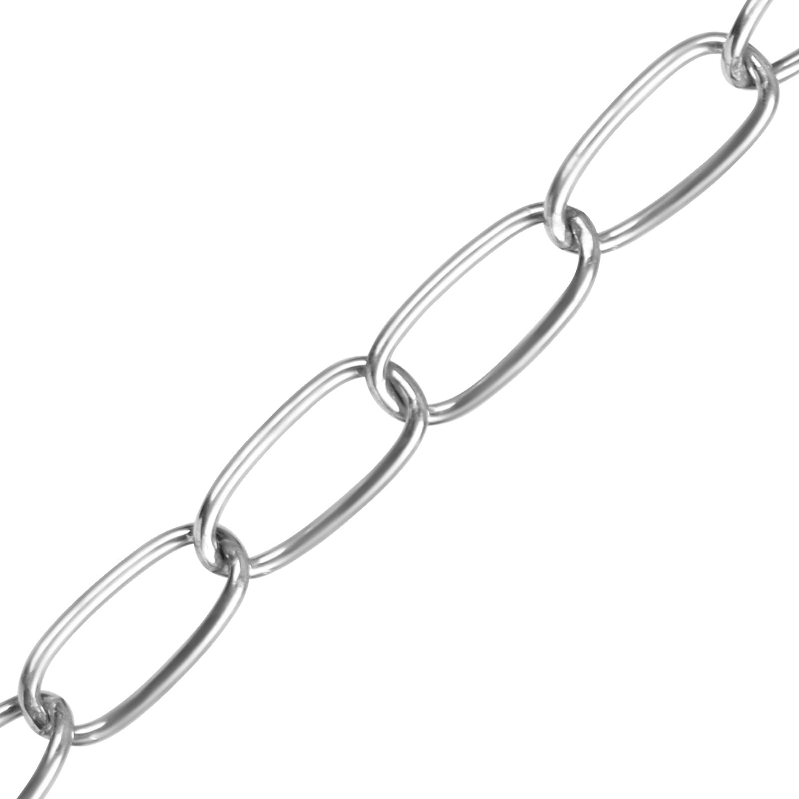 60ft Galvanized Steel Hanging Jack Chain Silver Metal Link Chain Roll Spool — Amazon image 7