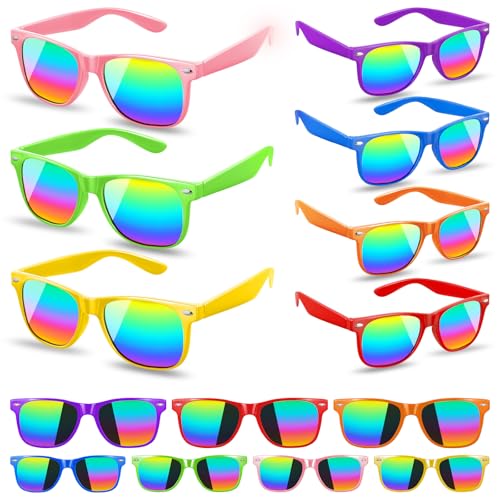 Max Fun 28 Pack Kids Party Sunglasses Bulk, Neon Colors UV400 Protection Glasses for Birthday, Pool Beach Summer Party Favors2