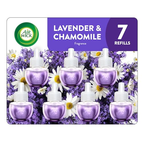 Image of Air Wick Plug in Scented Oil Refill, 7 ct, Lavender & CHAMOMILE, Air Freshener, Essential Oils