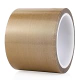BOMEI PACK Teflone Tape PTFE Glass Cloth Coated, (3-inch x 33 Feet x 0.18mm) High Temperature Fiberglass Adhesive Tape for Vacuum Sealer Machine