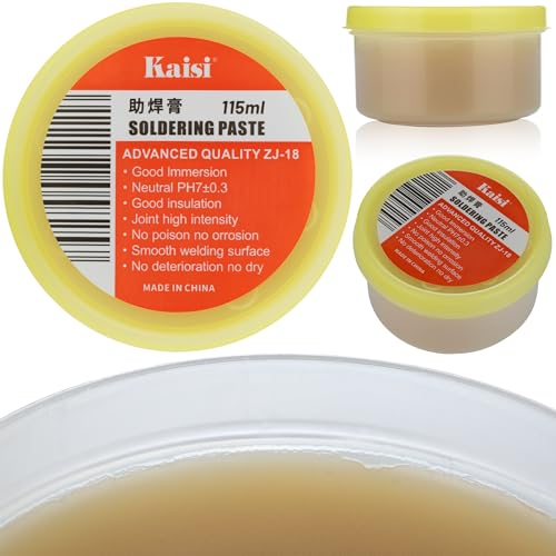 Rosfix Pasta Salda ZJ-18 – Topnik in Gel 115ml | pH Neutro, Facile da Applicare, Non Corrosivo, Pulizia con Isopropanolo | Per Saldatura Elettronica | Flussante Professionale