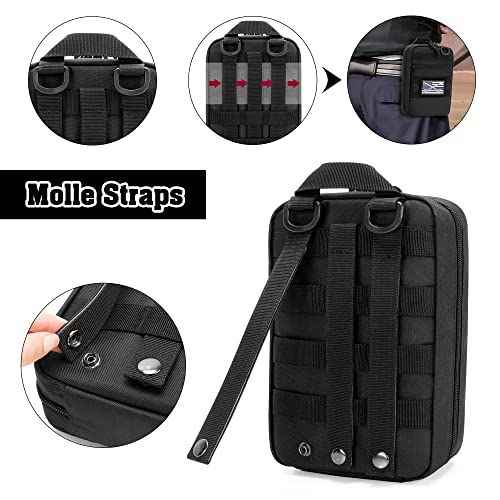 Dsleaf Tactical Pistol Magazine Storage Bag, Molle Mag Pouch Hold Up To 10X Most Single/Double Stack Magazines(Patent Pending) #TOP3