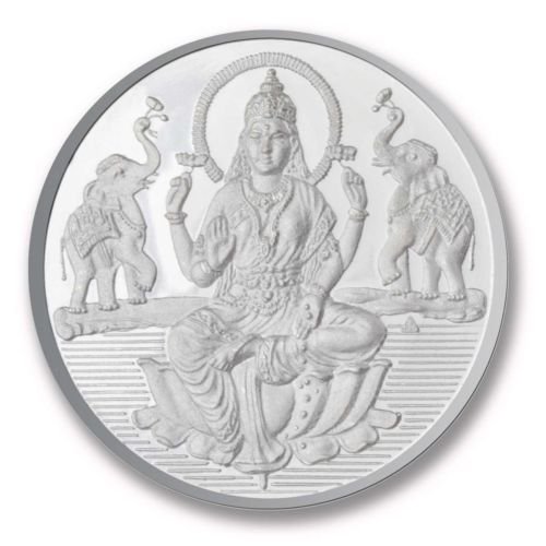 BIS HALLMARKED 999 purity Silver Coin Sitting Lakshmi 5 grams