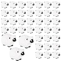 NQEUEPN 40pcs Miniature Sheep Figurines, Mini Sheep White Sheep Figure Cute Sheep Statue Vivid Resin Sheep Decor Little Animal Lamb Figurine Toys Sheep Cake Topper Gifts for Sheep Lovers Garden Decor