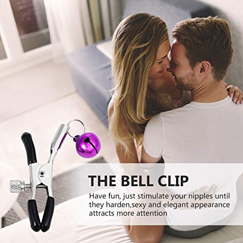 Healifty – 2 pares de grampos para mamilo com sino, anéis para mamilo, brinquedos de estimulação dos