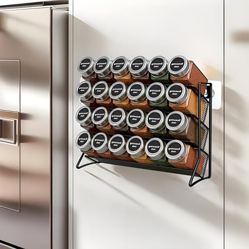 UAVAUI 4 Tier Spice Rack, Seasoning Storage Rack with Adhesive Hooks Kitchen Seasoning Sorting and Storage, Suitable for Cabinets, Kitchen Countertops, Wall - Cosy Home Interiors UAVAUI 4 Tier Spice Rack, Seasoning Storage Rack with Adhesive Hooks Kitchen Seasoning Sorting and Storage, Suitable for Cabinets, Kitchen Countertops, Wall - Image 7