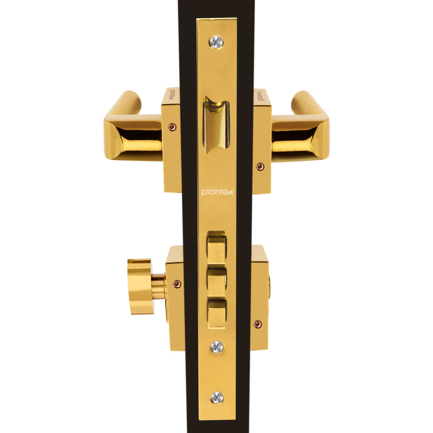 Plantex Triple Security Door Lock for Home/Main Door Lock Set with 3 Years of Warranty/Mortise Lock for Door with Brass Lock Body & Cylinder (7110 - Gold Finish) — Amazon image 5