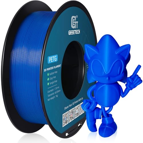 Geeetech PETG Filament 1.75 mm Blue PETG 1 kg Spool for 3D Printer…